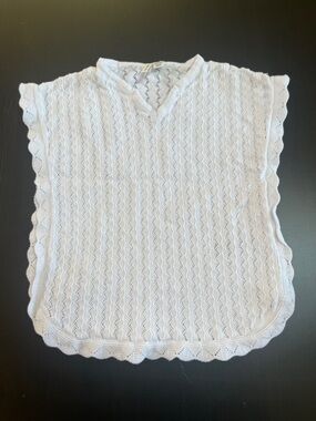 Janie and Jack whiteKnit Sleeveless  coverup
